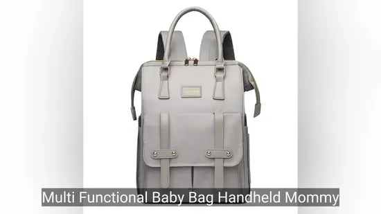 Многофункциональная детская сумка-рюкзак для мамы с застежкой-молнией, подкладка из полиэстера, держатель для бутылочек, изготовлено из Оксфорда