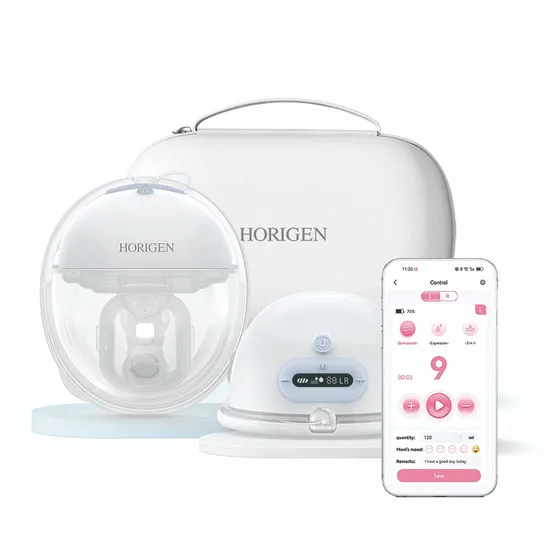 Horigen APP Control Портативный интеллектуальный послеродовой электрический молокоотсос Hands-Free, носимый