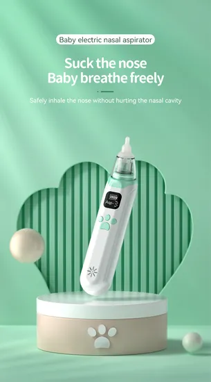 Электрический назальный аспиратор с мягкой насадкой для промывания носа у младенцев